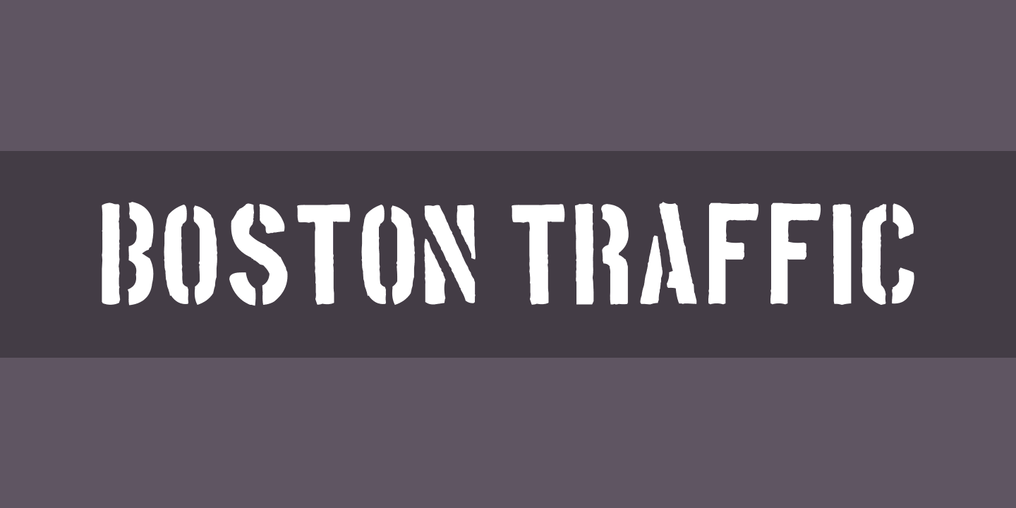Boston Traffic Font preview